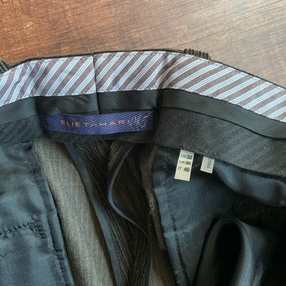 Elie Tahari fitted plain front unhemmed cordoruy - Picture 6 of 13